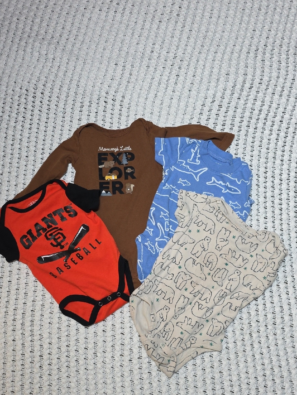 Carter's Brown Graphic Baby Onesie